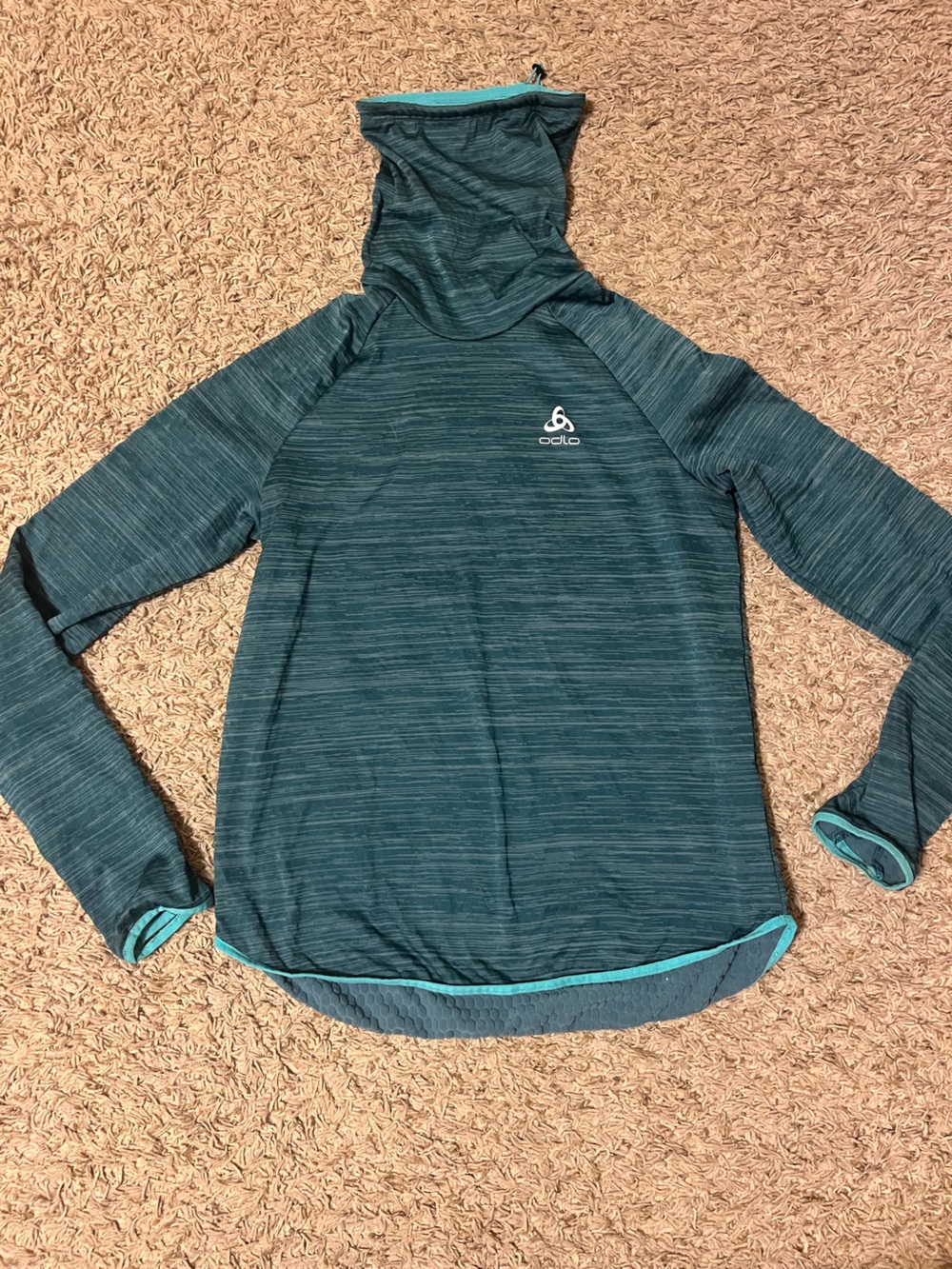 Odlo Teal Heather Long Sleeve Top